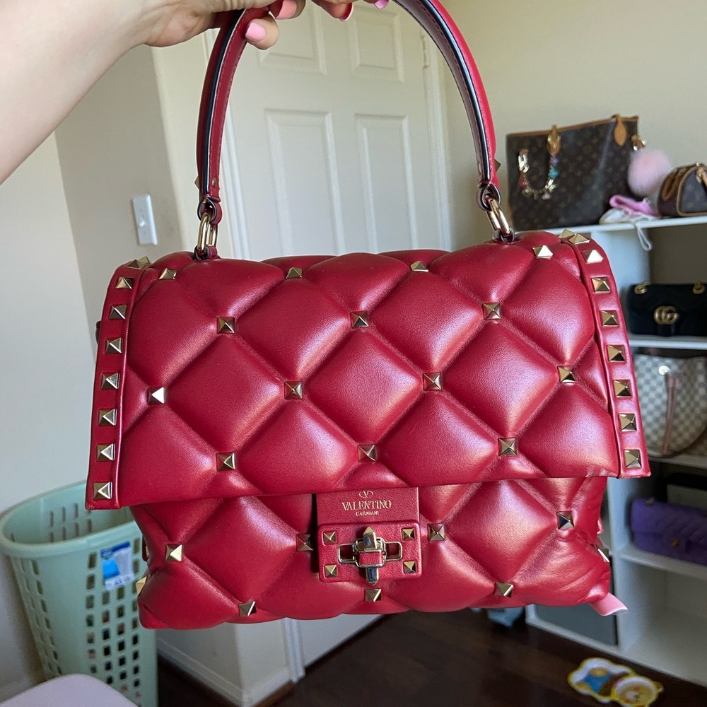 Red Valentino studded puffy bag